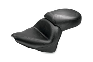 Honda Shadow VLX600 One-Piece Motorcycle Seat - Mustang Motorcycle - Wide Touring - Black - `99-`08